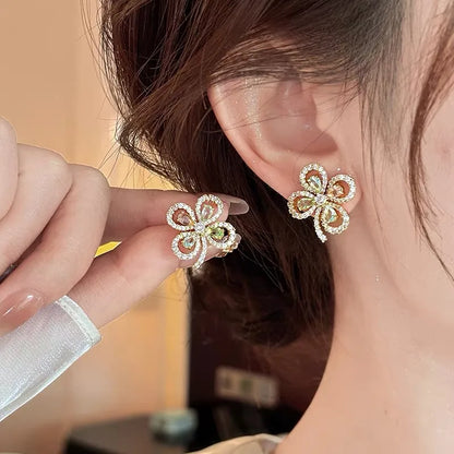 Muti-Colour Petal Classic Style Ear Studs