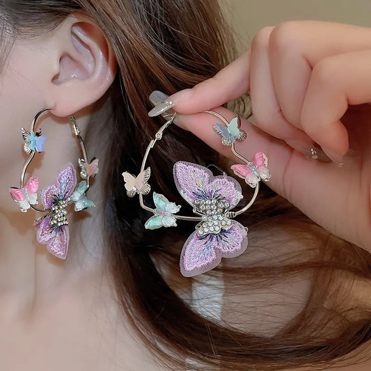 Multi Butterfly Pure 925 Sterling Silver Earing |Premium Good|