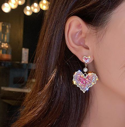 Khas Premium Zircon Water Drop Flower Earrings