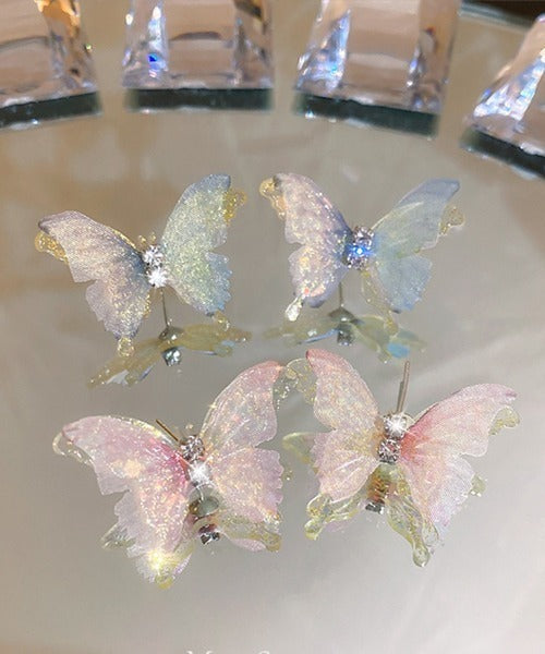 Glitter Butterfly Ear Studs
