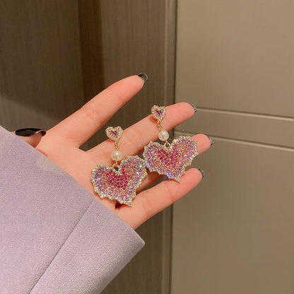 Khas Premium Zircon Water Drop Flower Earrings
