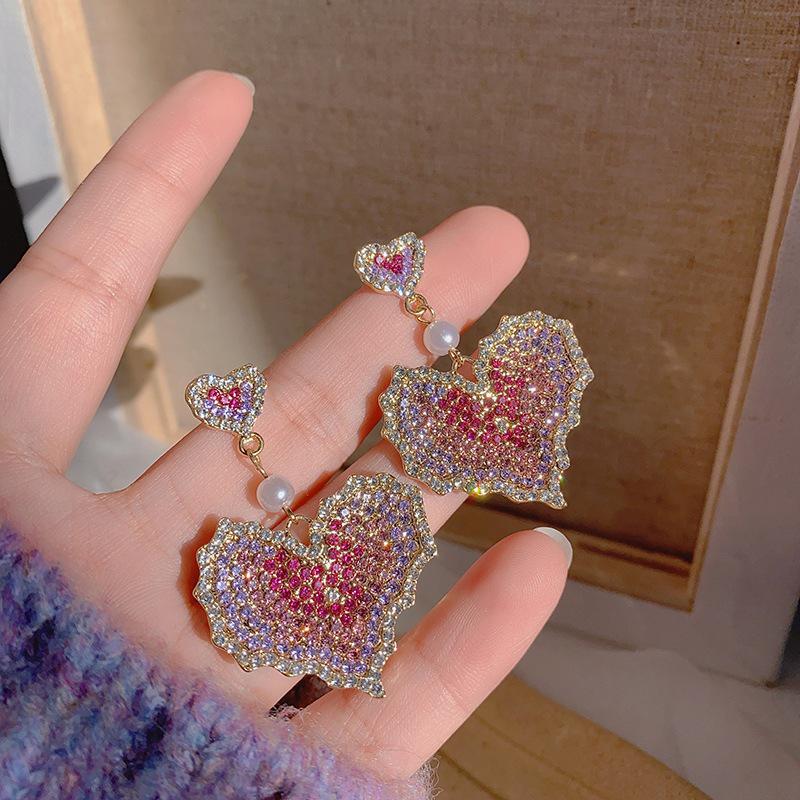 Khas Premium Zircon Water Drop Flower Earrings
