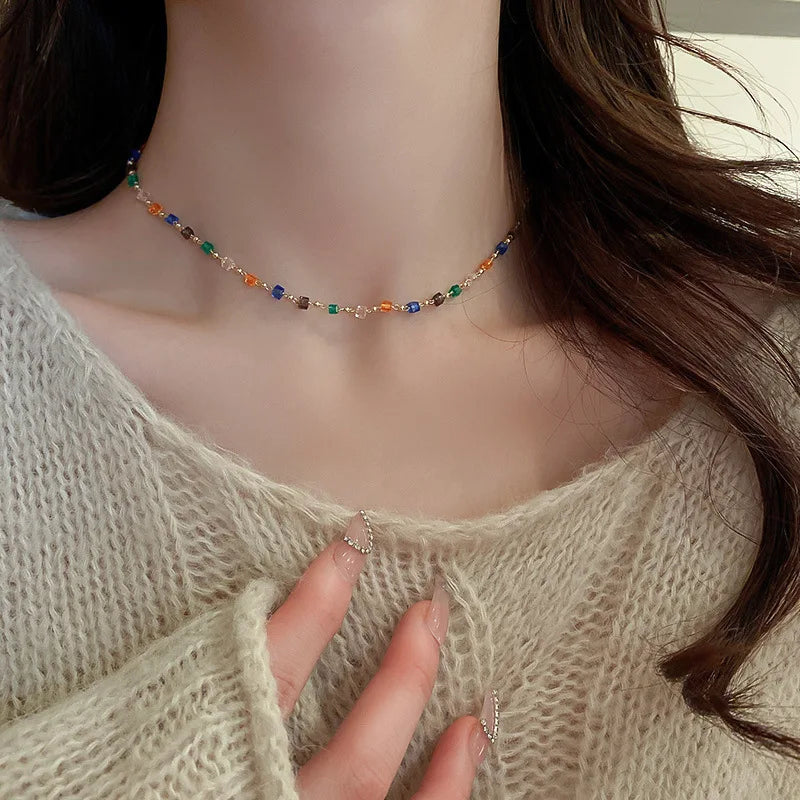 Minimalistic Pastel beads Necklace