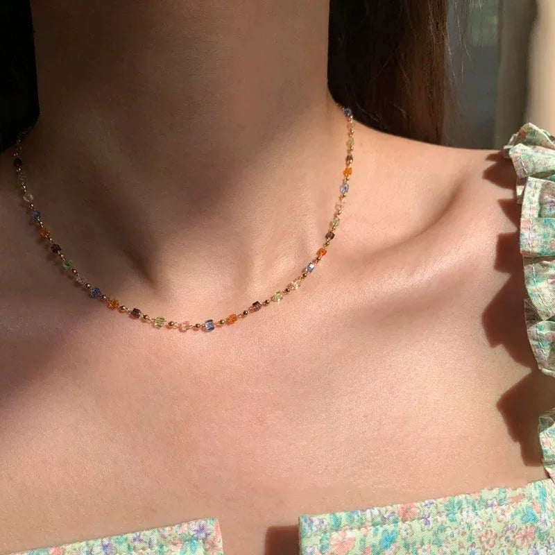 Minimalistic Pastel beads Necklace
