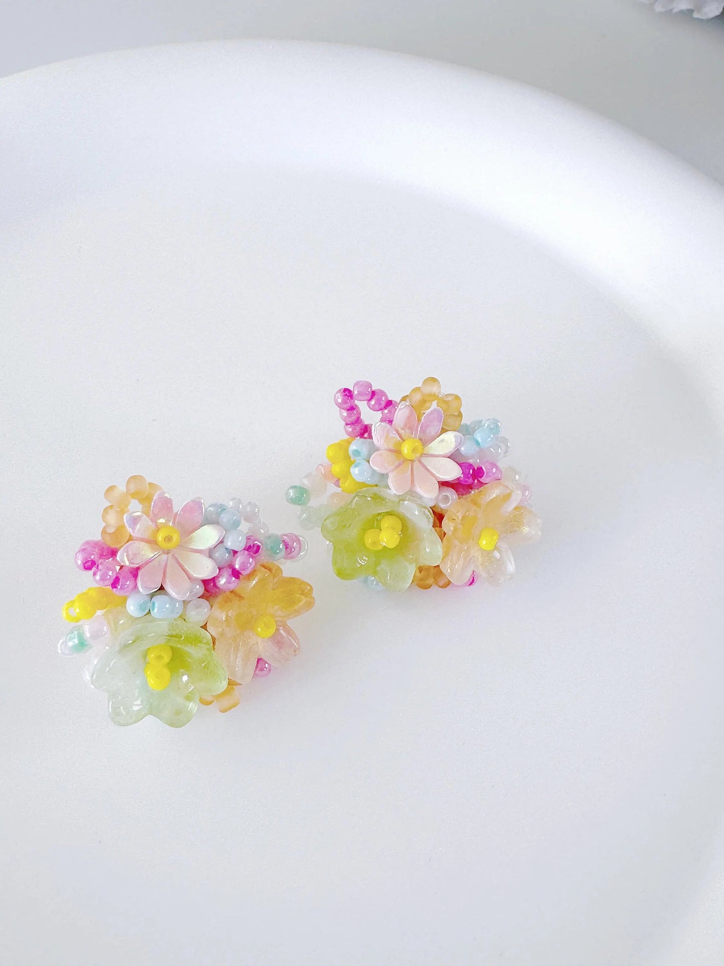 Spring Multi Bead Ear Stud | Hand Made| Premium Good