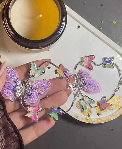 Multi Butterfly Pure 925 Sterling Silver Earing |Premium Good|