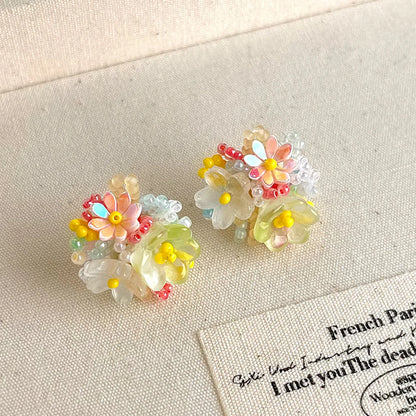 Spring Multi Bead Ear Stud | Hand Made| Premium Good