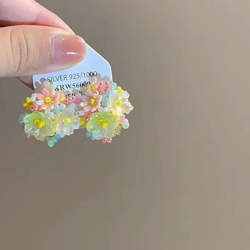 Spring Multi Bead Ear Stud | Hand Made| Premium Good