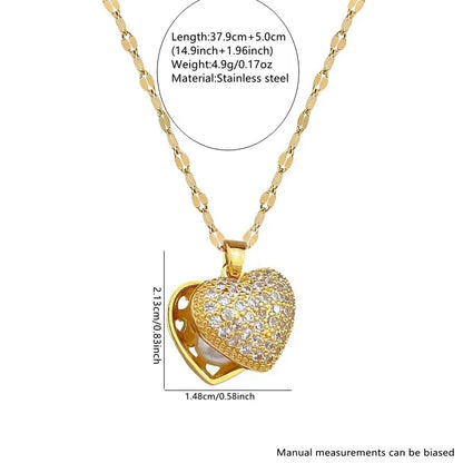 Open Heart-Pearl Gold Plated & 304 Stainless Steel| Premium Good|