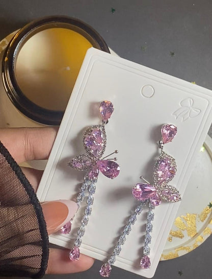 ZIRCON Elegant Butterfly Earrings | Pure Zircon | Premium Good