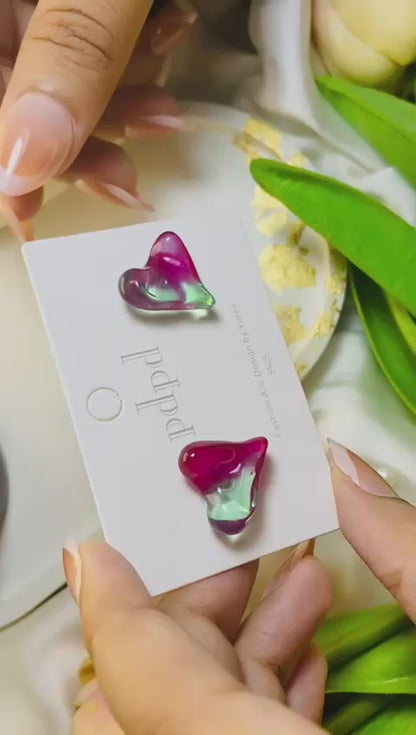 Candy Heart Korean Studs