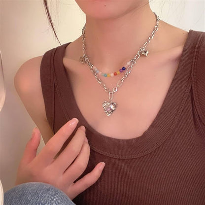 Multi Charms Kpop Silver  Necklace | Premium Good|