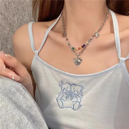 Multi Charms Kpop Silver  Necklace | Premium Good|